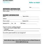 A screenshot of the adult referral form